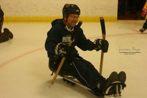 Excitment of playing sled hockey for the first time